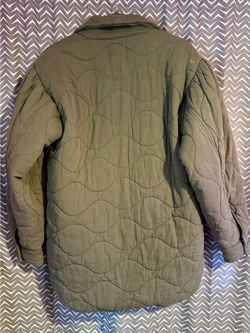 NWT SEA New York | Patchwork Shacket Army, size S - Picture 5 of 7
